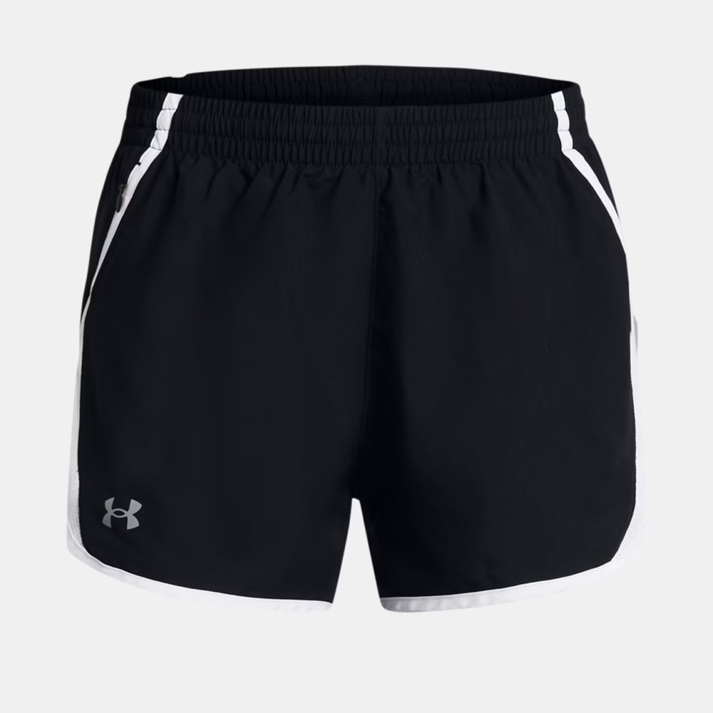 Under Armour Women's Black and White Athletic Shorts
